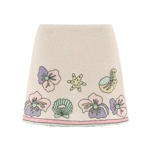 Tallulah Crystal Co-Ord Mini Skirt Oceanus